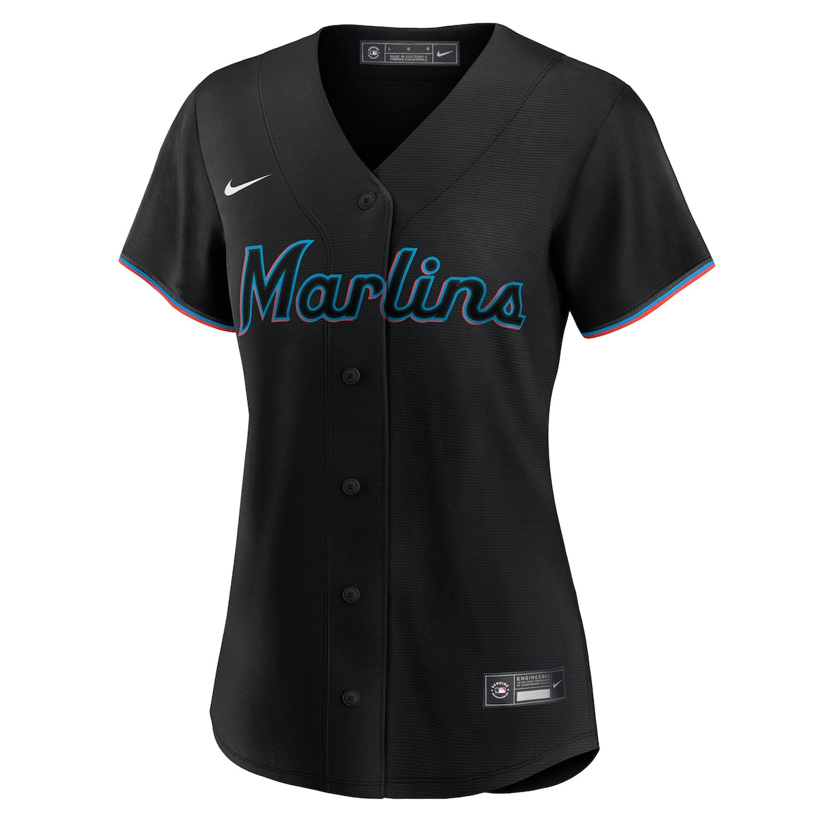 Women's Nike Marlins Alternate Replica Team Jersey - Black