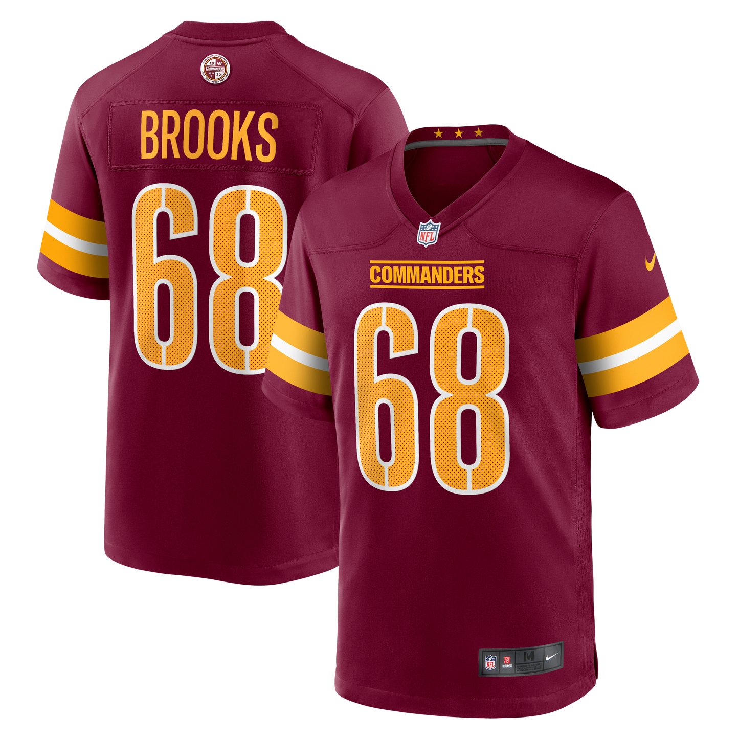 Curtis Brooks Washington Commanders Nike Game Jersey - Burgundy