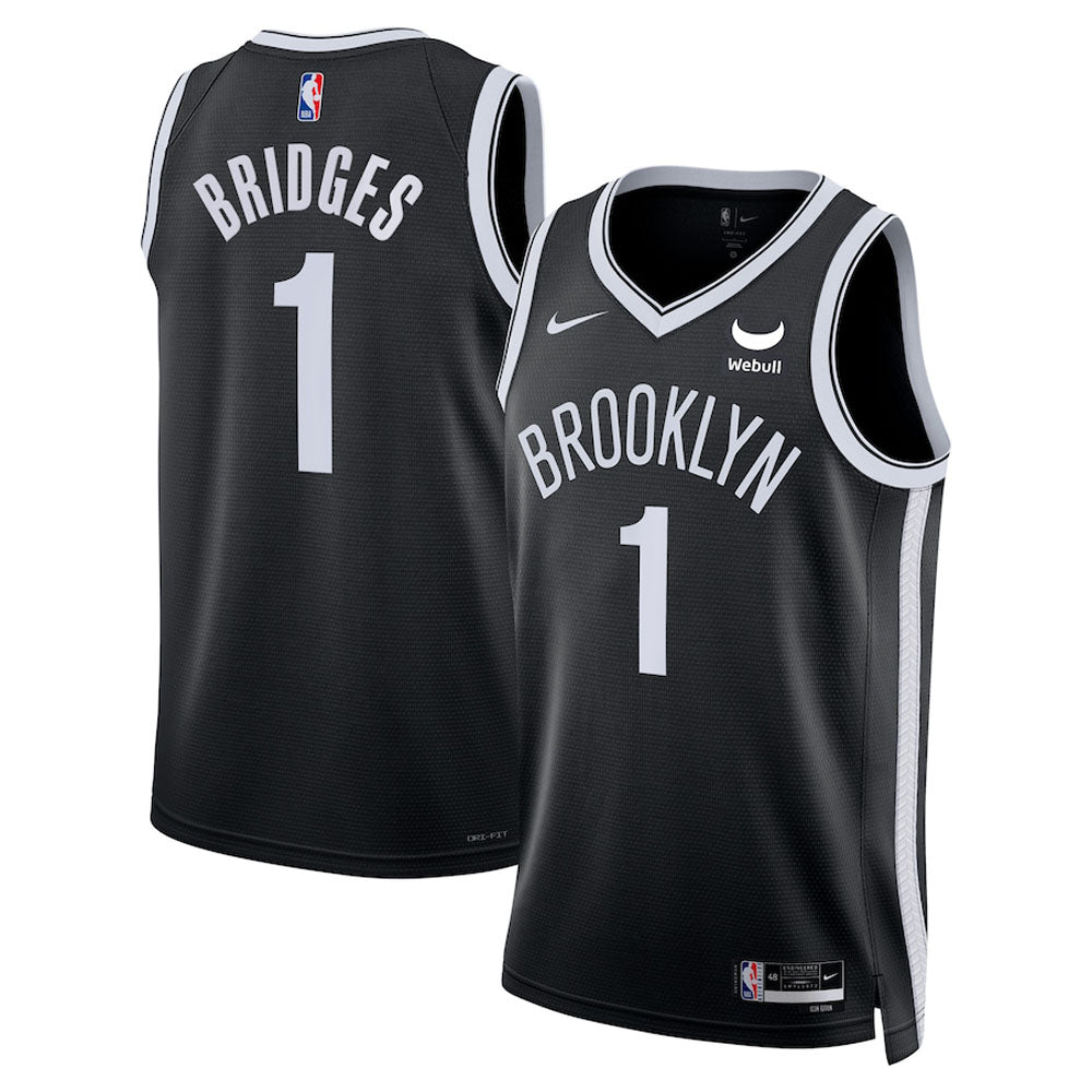Men's Brooklyn Nets Mikal Bridges Icon Edition Jersey - Black