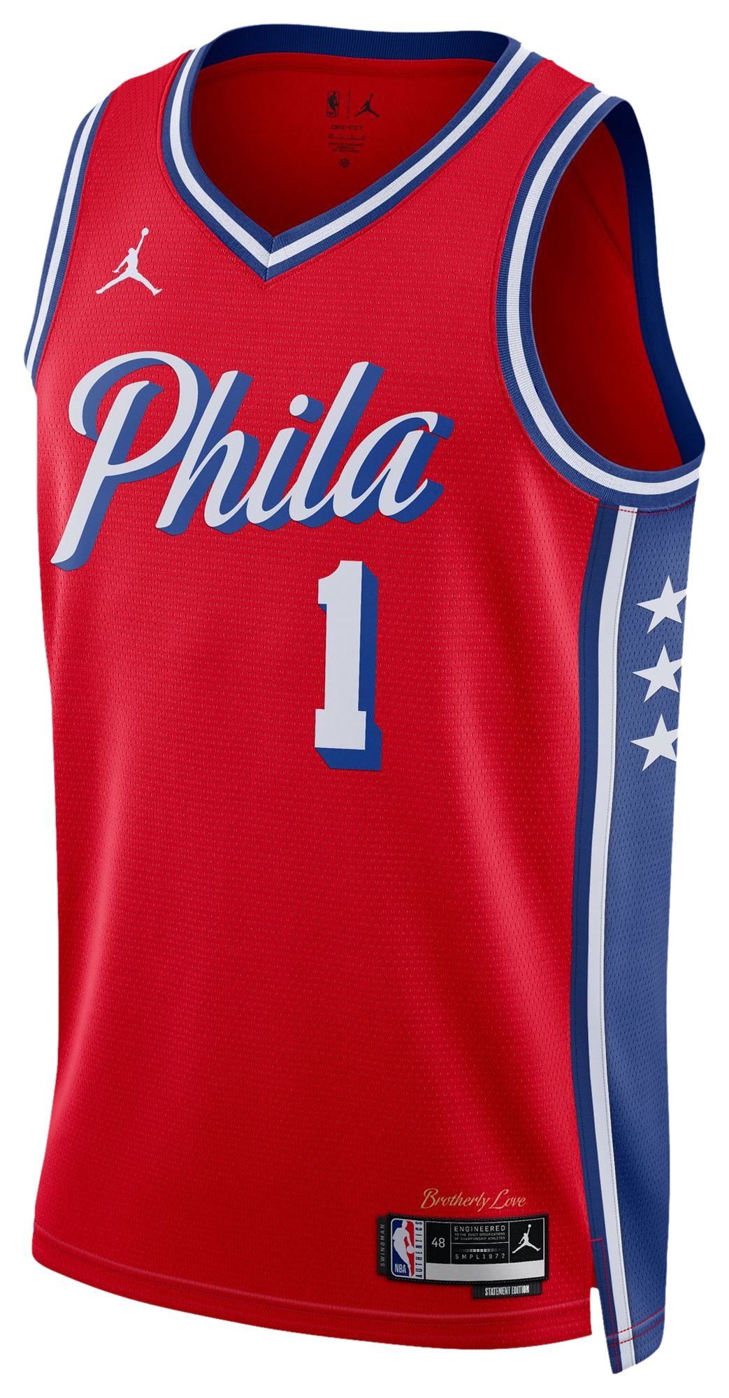 Men's Nike 76ers Statement Jersey - Red