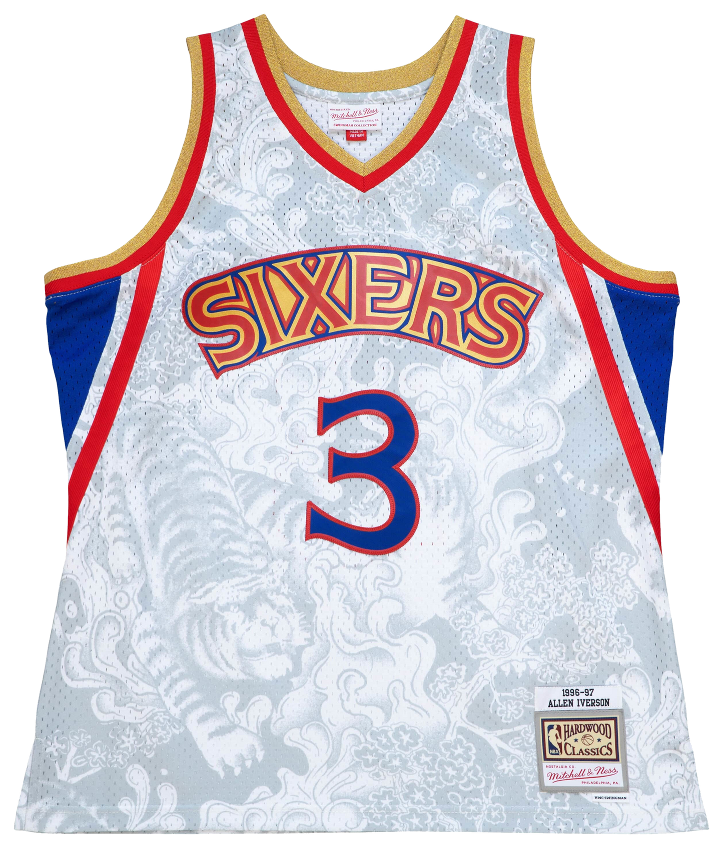 Men's Mitchell & Ness 76ers CNY Jersey - White