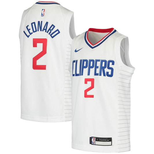 Kawhi Leonard LA Clippers Nike Youth 2020/21 Swingman Jersey - Association Edition - White