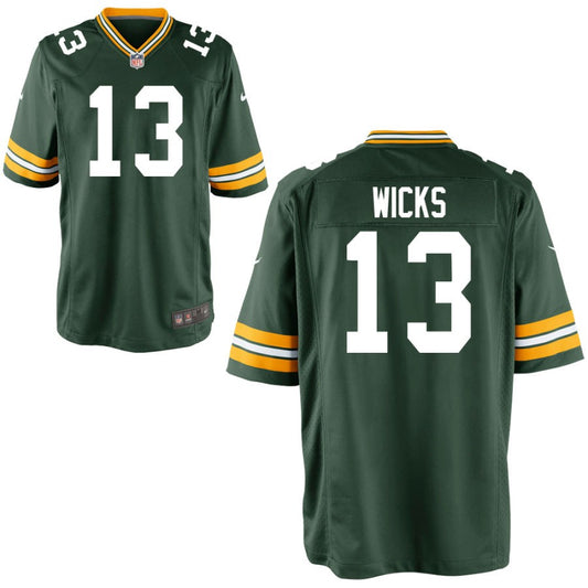 Dontayvion Wicks Green Bay Packers Nike Youth Game Jersey - Green
