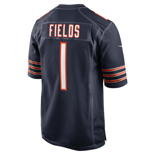 Justin Fields Chicago Bears Nike Navy Home Game Replica Jersey