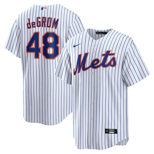 Men's New York Mets Jacob deGrom Home Player Name Jersey - White