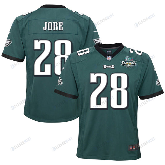 Josh Jobe 28 Philadelphia Eagles Super Bowl LVII Champions 2 Stars 2 Stars Youth Game Jersey - Black