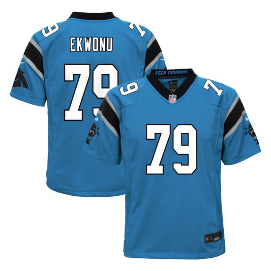 Ikem Ekwonu  Carolina Panthers Nike Youth Alternate Game Jersey - Blue