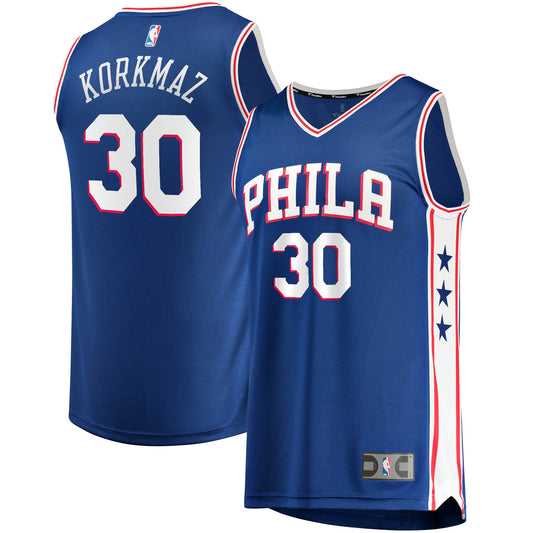 Furkan Korkmaz Philadelphia 76ers Fanatics Branded 2020/21 Fast Break Replica Jersey - Icon Edition - Royal