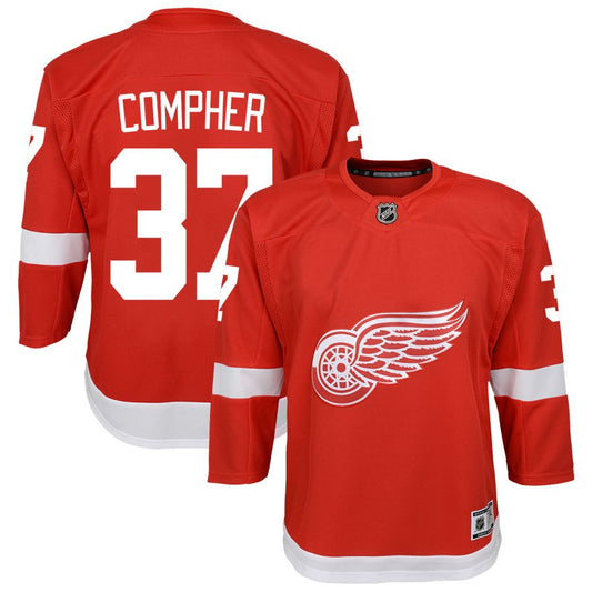J.T. Compher Detroit Red Wings Youth Home Premier Jersey - Red
