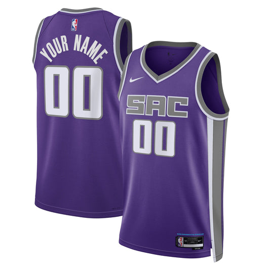Sacramento Kings Nike Unisex Swingman Custom Jersey Purple - Icon Edition