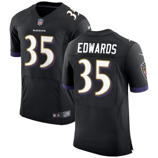 Gus Edwards Baltimore Ravens Nike Speed Machine Elite Jersey - Black