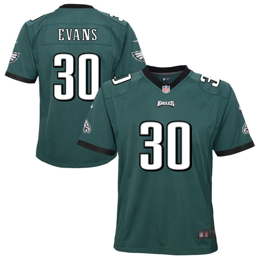 Justin Evans Philadelphia Eagles Nike Youth Team Game Jersey - Midnight Green