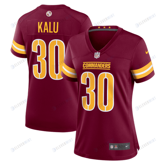 Joshua Kalu 30 Washington Commanders Women's Game Jersey - Burgundy