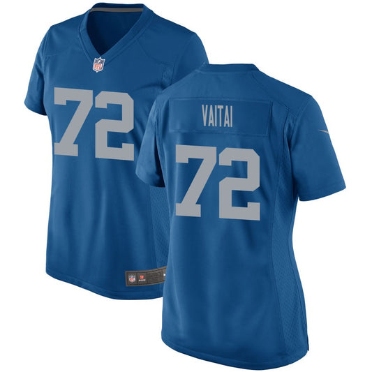 Halapoulivaati Vaitai Detroit Lions Nike Women's Throwback Game Jersey - Blue