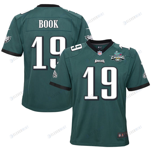 Ian Book 19 Philadelphia Eagles Super Bowl LVII Champions 2 Stars 2 Stars Youth Game Jersey - Black