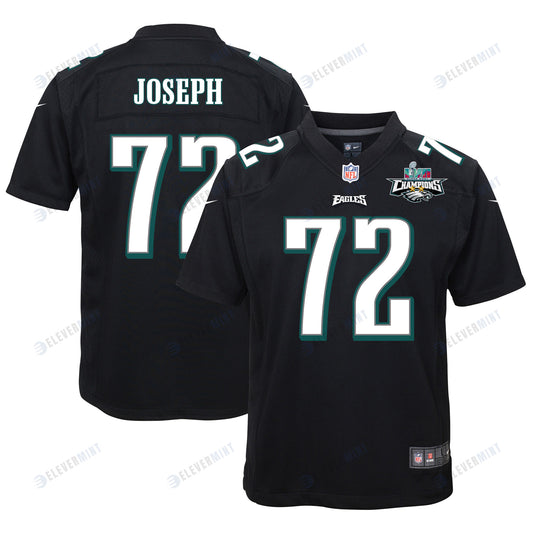 Linval Joseph 72 Philadelphia Eagles Super Bowl LVII Champions 2 Stars Youth Game Jersey - Black