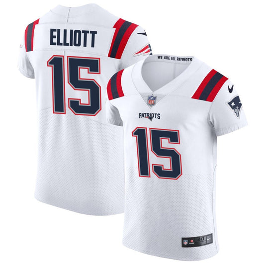 Ezekiel Elliott New England Patriots Nike Vapor Elite Jersey - White