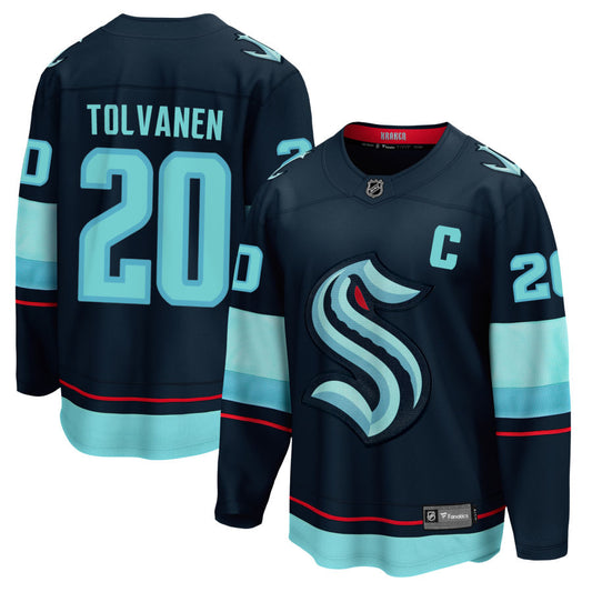 Eeli Tolvanen Seattle Kraken Fanatics Branded Home Breakaway Jersey - Navy