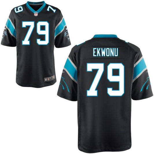 Ikem Ekwonu Carolina Panthers Nike Youth Game Jersey - Black