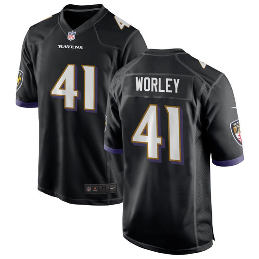 Daryl Worley Baltimore Ravens Nike Alternate Game Jersey - Black