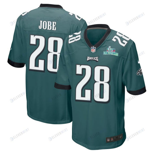 Josh Jobe 28 Philadelphia Eagles Super Bowl LVII Champions Men Game Jersey - Midnight Green