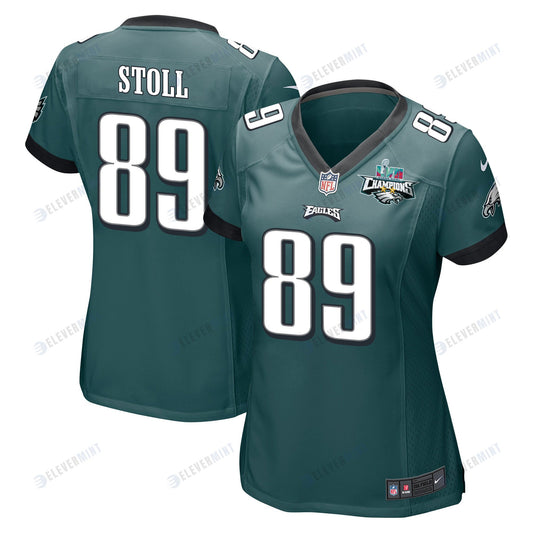 Jack Stoll 89 Philadelphia Eagles Super Bowl LVII Champions 2 Stars Women Game Jersey - Midnight Green