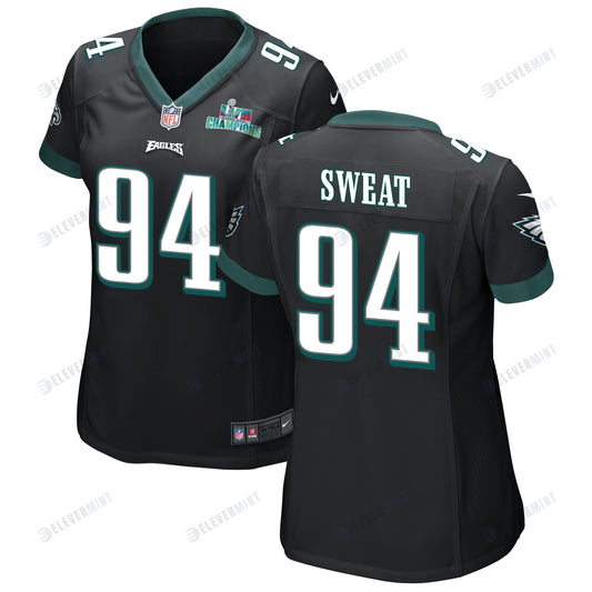 Josh Sweat 94 Philadelphia Eagles Super Bowl LVII Champions Women Game Jersey - Black