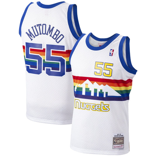 Dikembe Mutombo Denver Nuggets Mitchell & Ness Hardwood Classics Swingman Jersey - White