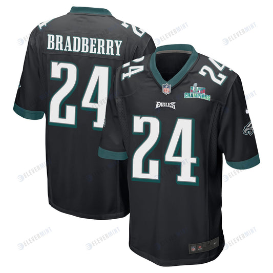 James Bradberry 24 Philadelphia Eagles Super Bowl LVII Champions Men Game Jersey - Black