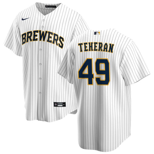 Julio Teheran Milwaukee Brewers Nike Alternate Replica Jersey - White