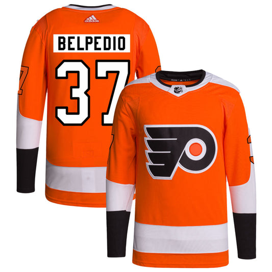 Louie Belpedio Philadelphia Flyers adidas Home Primegreen Authentic Pro Jersey - Orange