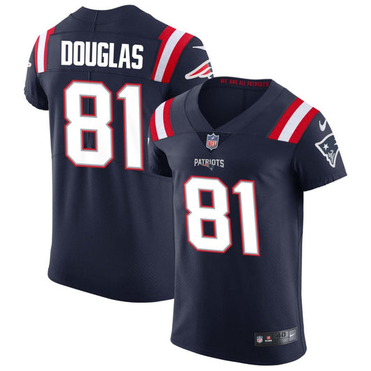 Demario Douglas New England Patriots Nike Vapor Elite Jersey - Navy