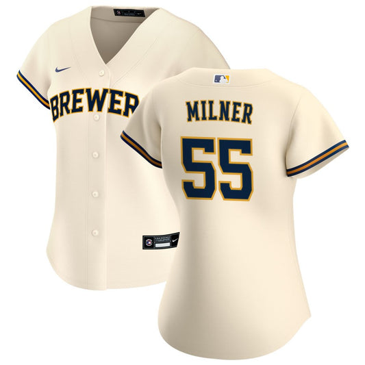 Hoby Milner Milwaukee Brewers Nike Women's Home Replica Jersey - Cream