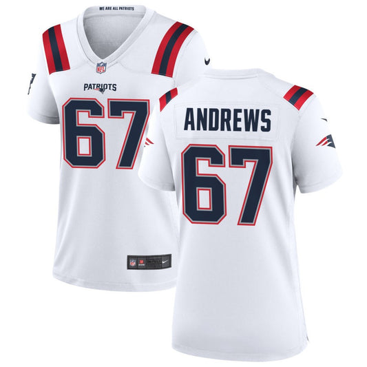 Jake Andrews Nike New England Patriots Women's Game Jersey - White