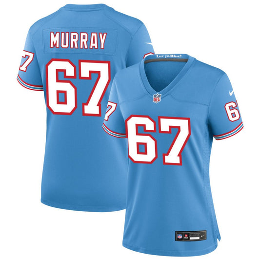 Justin Murray Tennessee Titans Nike Women's Oilers Throwback Game Jersey - Light Blue