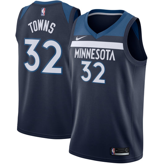 Karl-Anthony Towns Minnesota Timberwolves Nike Swingman Jersey Navy - Icon Edition