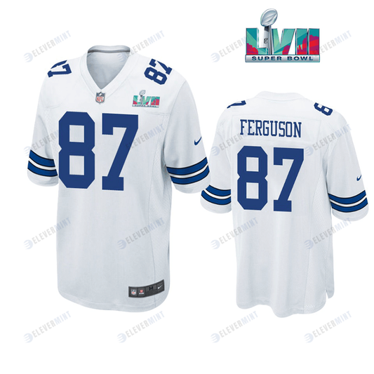 Jake Ferguson 87 Dallas Cowboys Super Bowl LVII Super Bowl LVII White Men Game Jersey
