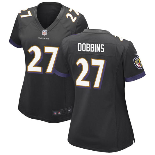 J.K. Dobbins Baltimore Ravens Nike Women's Alternate Game Jersey - Black