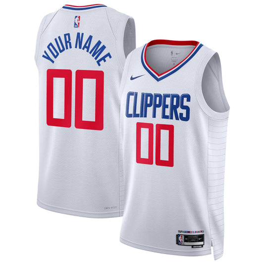 LA Clippers Nike Unisex Swingman Custom Jersey White - Icon Edition