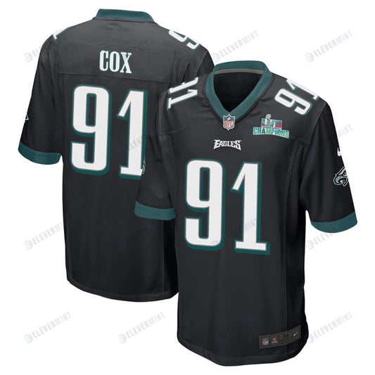 Fletcher Cox 91 Philadelphia Eagles Super Bowl LVII Champions Men Game Jersey - Black
