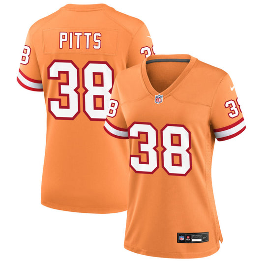 Derrek Pitts Tampa Bay Buccaneers Nike Women's Throwback Game Jersey - Orange