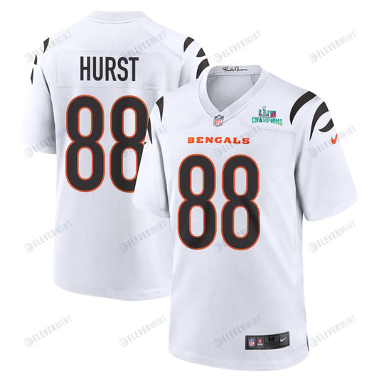 Hayden Hurst 88 Cincinnati Bengals Super Bowl LVII Champions Men Game Jersey - White