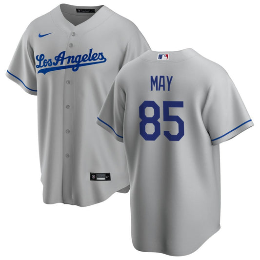 Dustin May Los Angeles Dodgers Nike Road Replica Jersey - Gray