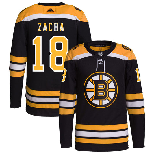 Pavel Zacha Boston Bruins adidas Home Primegreen Authentic Pro Jersey - Black