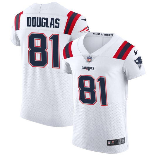 Demario Douglas New England Patriots Nike Vapor Elite Jersey - White