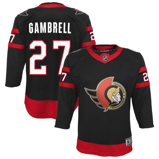 Dylan Gambrell Ottawa Senators Youth Home Premier Jersey - Black