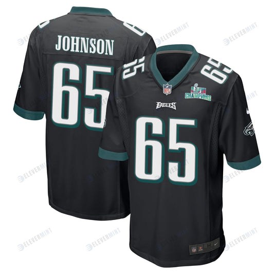 Lane Johnson 65 Philadelphia Eagles Super Bowl LVII Champions Men Game Jersey - Black