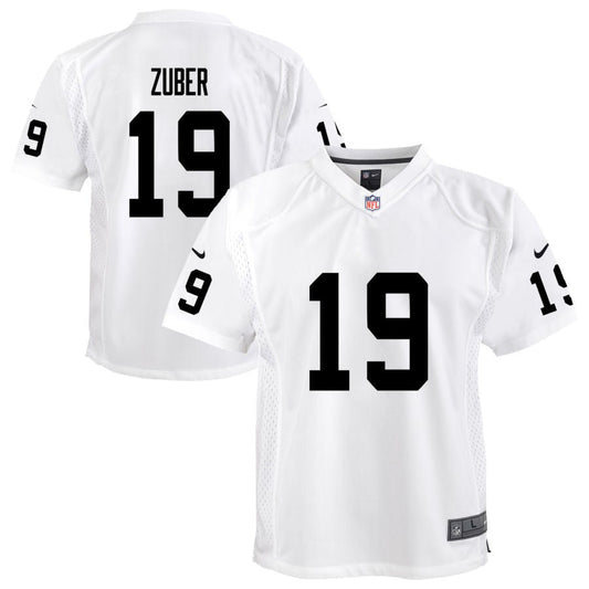 Isaiah Zuber Las Vegas Raiders Nike Youth Team Game Jersey - White