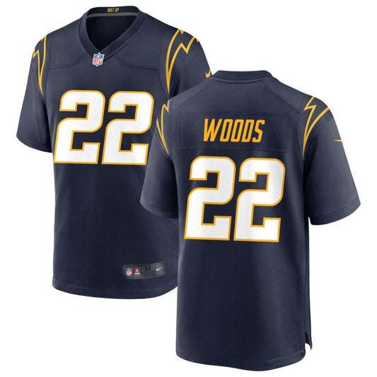 JT Woods Los Angeles Chargers Nike Alternate Game Jersey - Navy