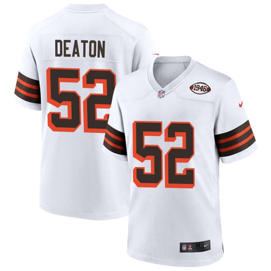 Dawson Deaton Cleveland Browns Nike 1946 Collection Alternate Jersey - White